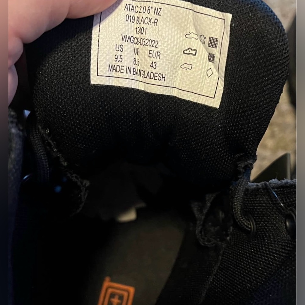 5.11 Tactical A.T.A.C. Black Boots - Picture 6 of 7